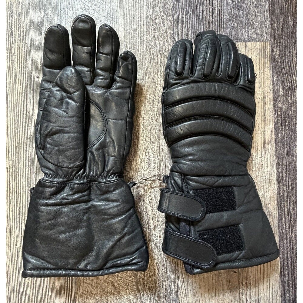 Vintage Olympia Sports Leather Ski Gloves Mens Small Thinsulate Black